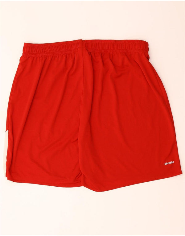 Męskie spodenki sportowe Adidas Climalite 2XL z poliestru w kolorze czerwonym