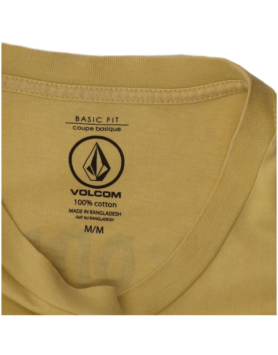 Męska koszulka z grafiką Volcom, średnia żółta bawełna