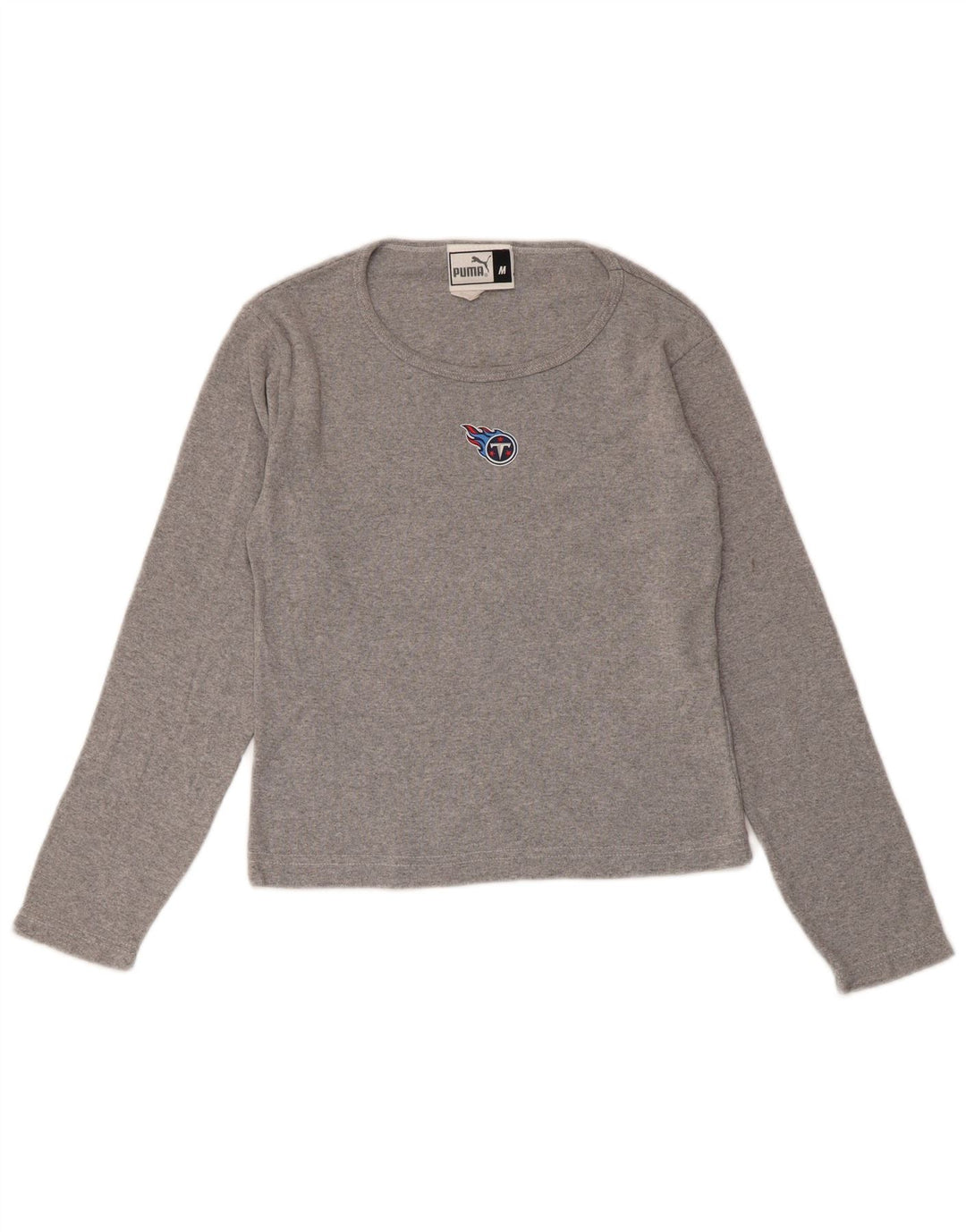 Krótki top PUMA Dziewczęcy Tennessee Titans z długim rękawem, 11-12 lat, średni szary