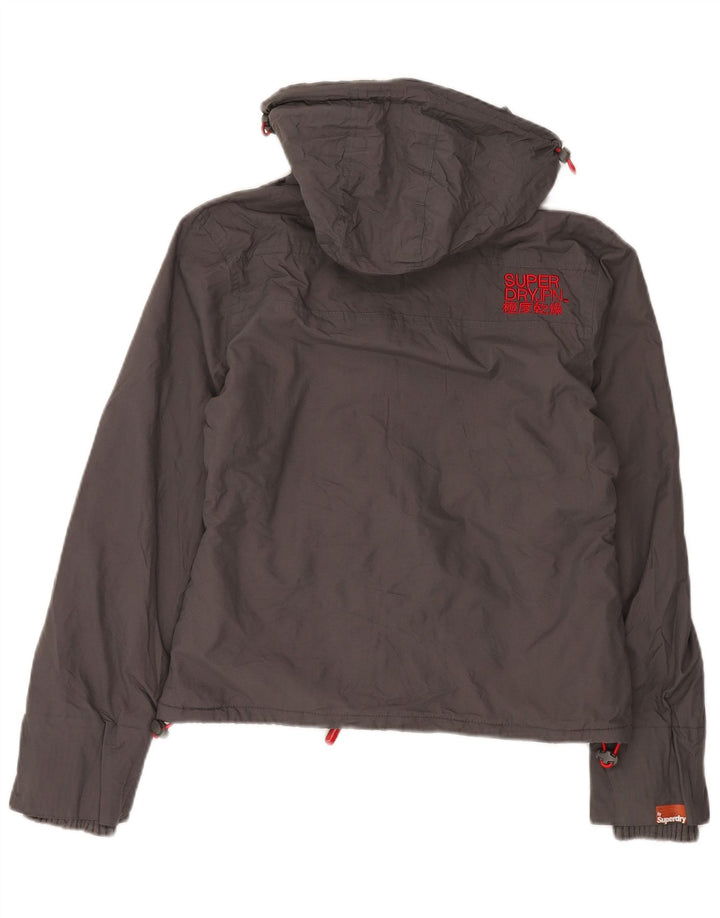 Damska kurtka wiatrówka z kapturem Superdry The Windcheater UK 14, średnia szarość