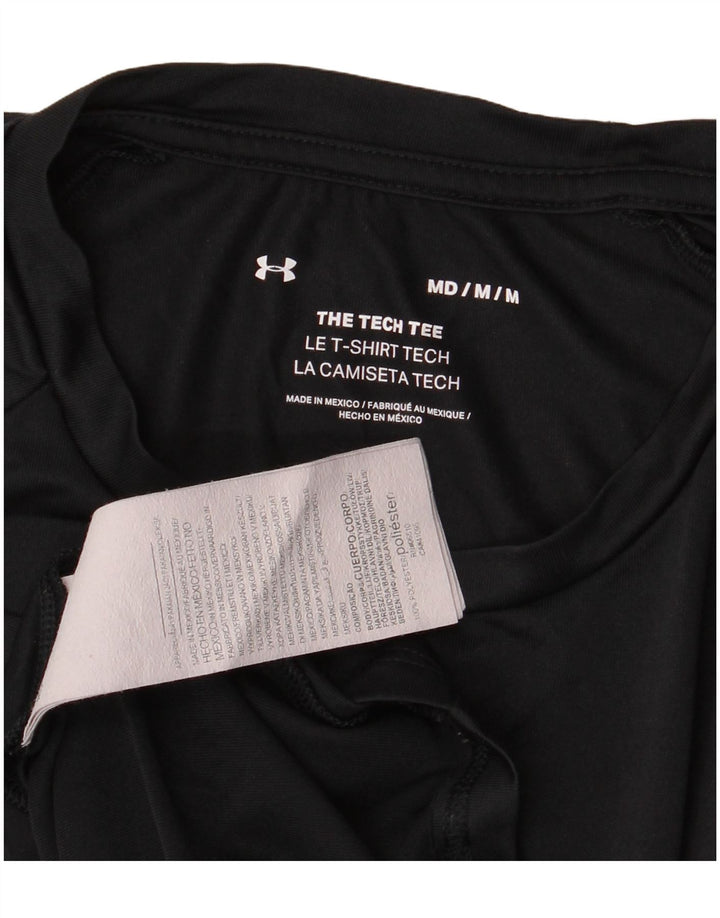 Under Armour Męski T-shirt Top, średni czarny poliester