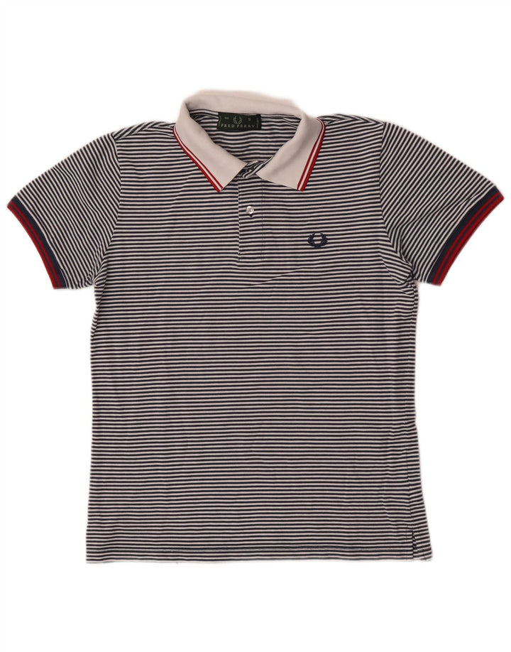 Męska koszulka polo Fred Perry, mała, granatowa, bawełniana w prążki