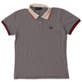 Męska koszulka polo Fred Perry, mała, granatowa, bawełniana w prążki