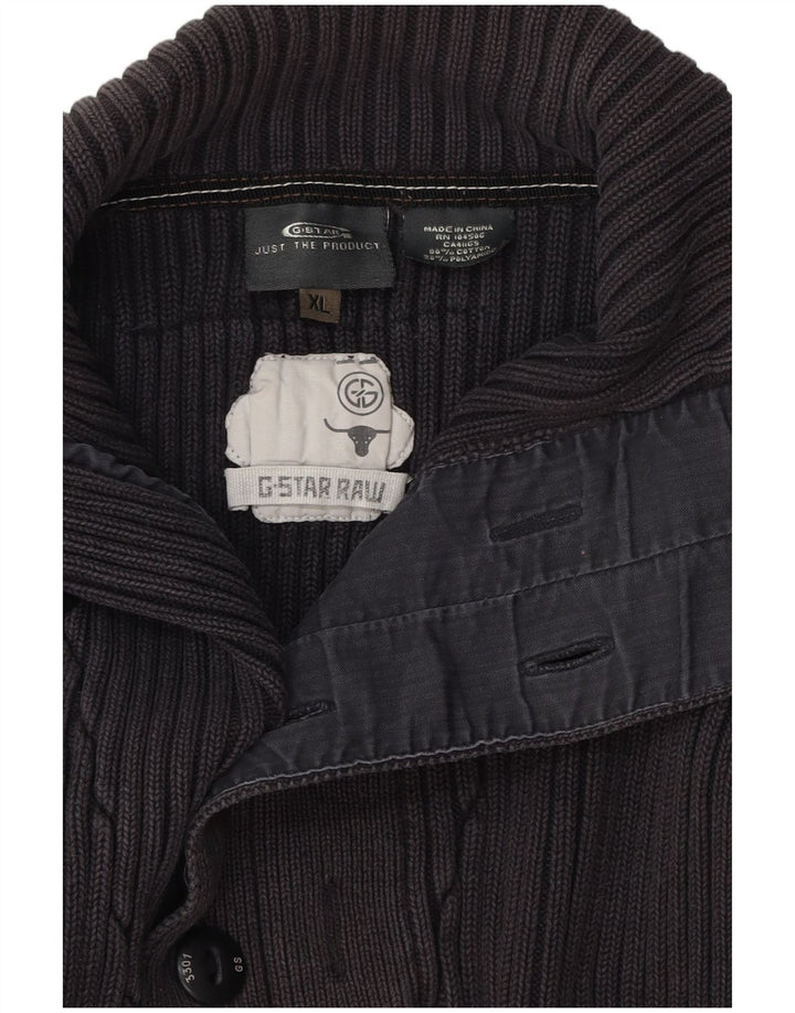 Męski sweter zapinany na guziki G-Star XL, szara bawełna