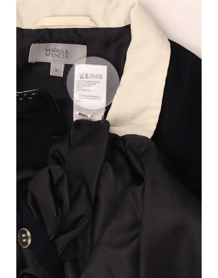 Damska kurtka bomber Marks & Spencer UK 16, duża granatowa, poliester