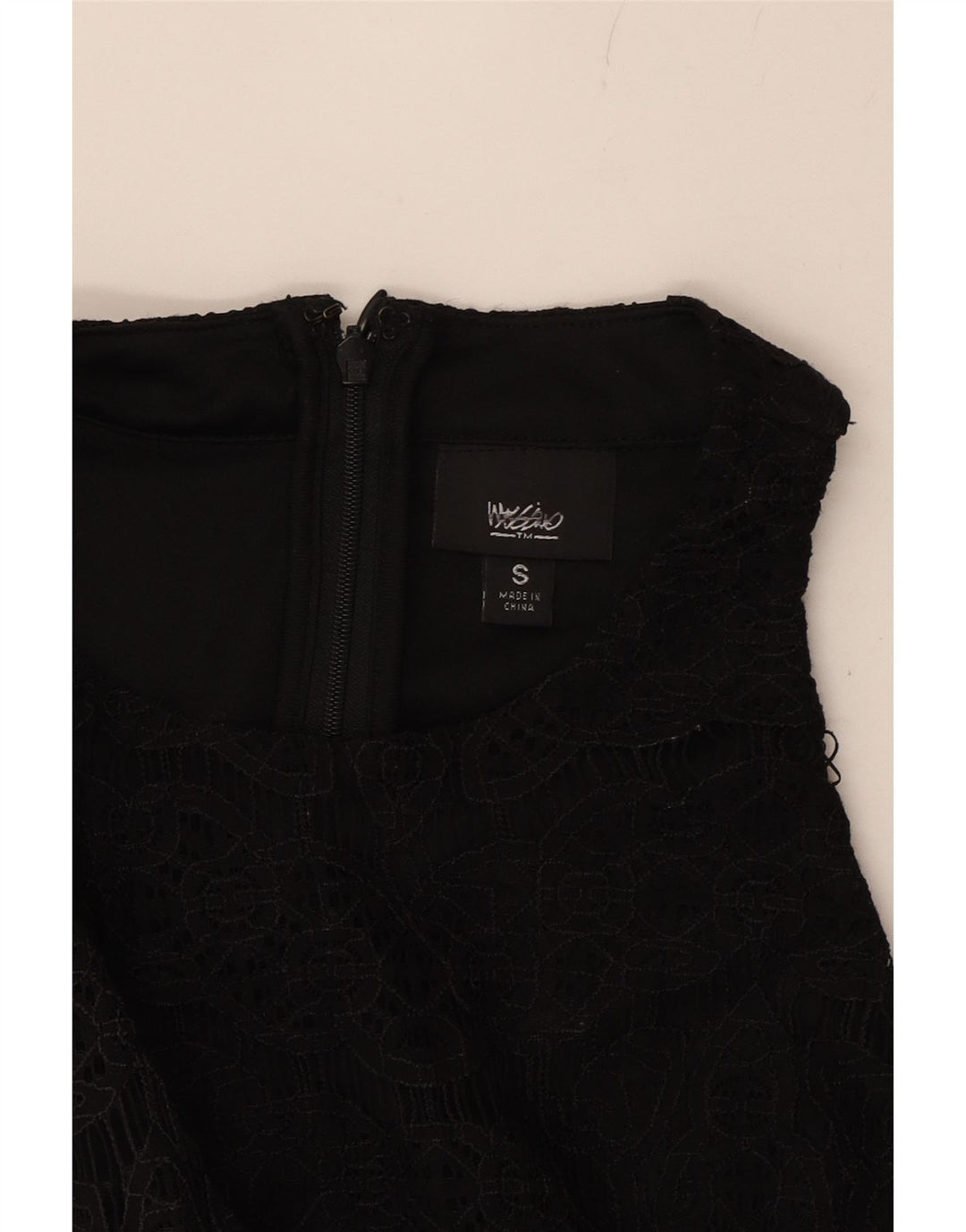 MOSSIMO Womens Sleeveless A-Line Dress UK 10 Small Black Nylon Vintage Mossimo and Second-Hand Mossimo from Messina Hembry 