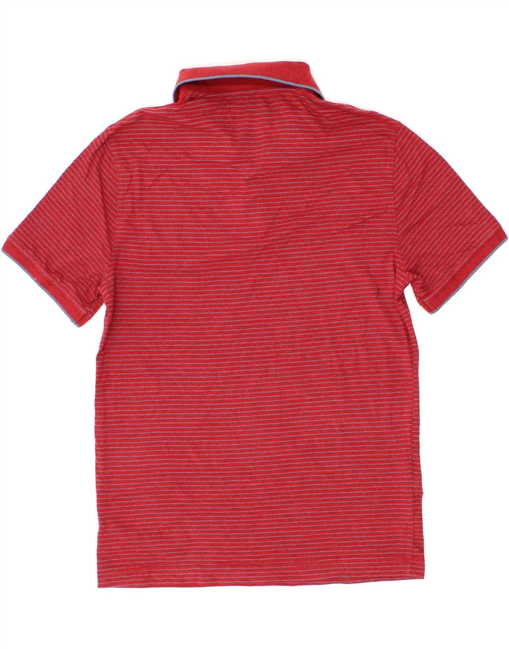 PENGUIN Mens Polo Shirt Small Red Pinstripe Cotton Vintage Penguin and Second-Hand Penguin from Messina Hembry 