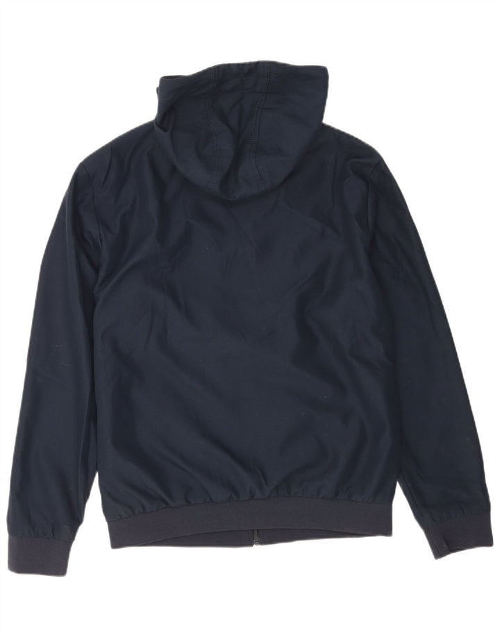 Męska kurtka bomberka z kapturem Jack & Jones UK 40, duża granatowa, poliestrowa