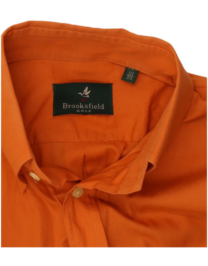 Koszula męska Brooksfield, rozmiar 39, średnia, pomarańczowa bawełna