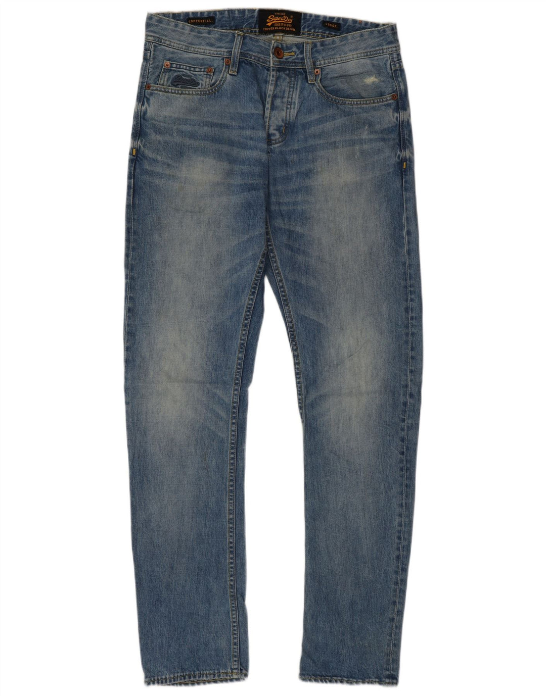 Męskie luźne dżinsy Superdry W30 L32 Niebieskie, bawełniane