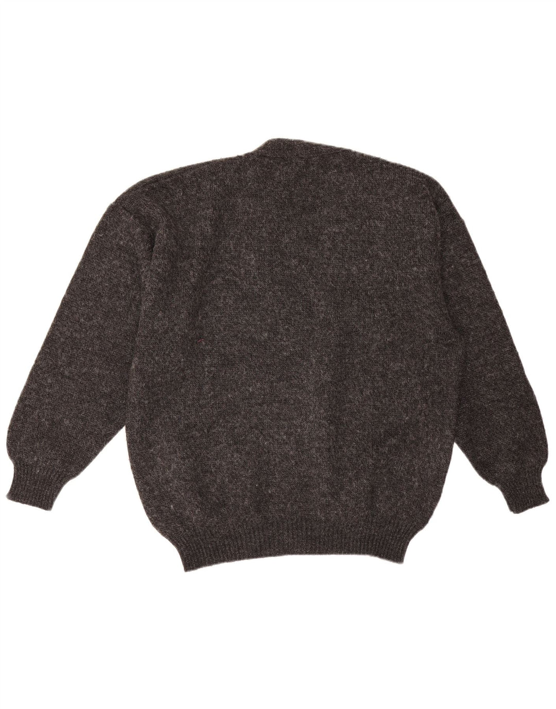Vintage męski sweter rozpinany XL szary geometryczny