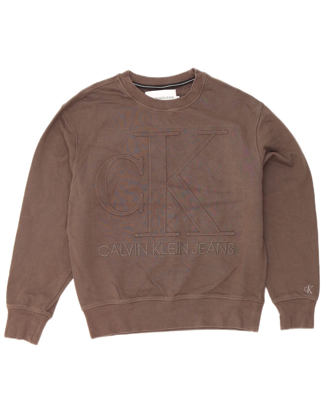 Męska bluza z grafiką Calvin Klein Jeans, mała, szara, bawełniana