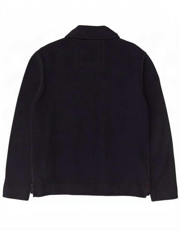 Crew Clothing Męska bluza z zamkiem błyskawicznym, sweter, średni granatowy, bawełniany