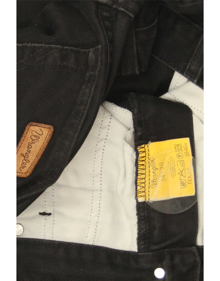 Męskie jeansy Wrangler Texas Straight W34 L30, czarne, bawełniane