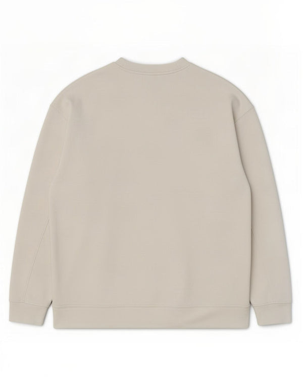 Adidas Womens Oversized Sweatshirt Jumper UK 6 XS White Cotton