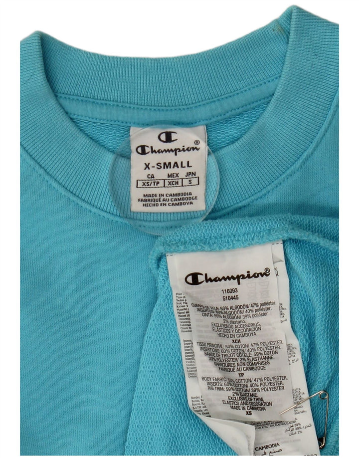 Damska bluza oversize CHAMPION UK 6 XS, niebieska bawełna