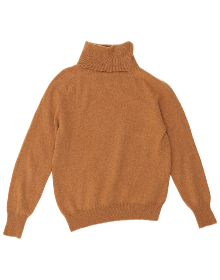 Damski sweter z golfem Zara UK 12 Średni brązowy wełniany