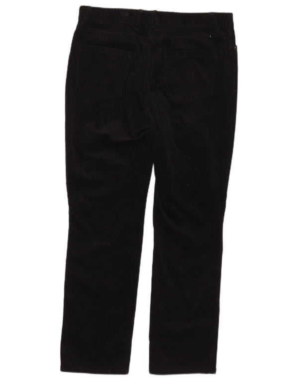 Marks & Spencer Damskie sztruksowe spodnie z wysokim stanem UK 14 Large W34 L28 Bla