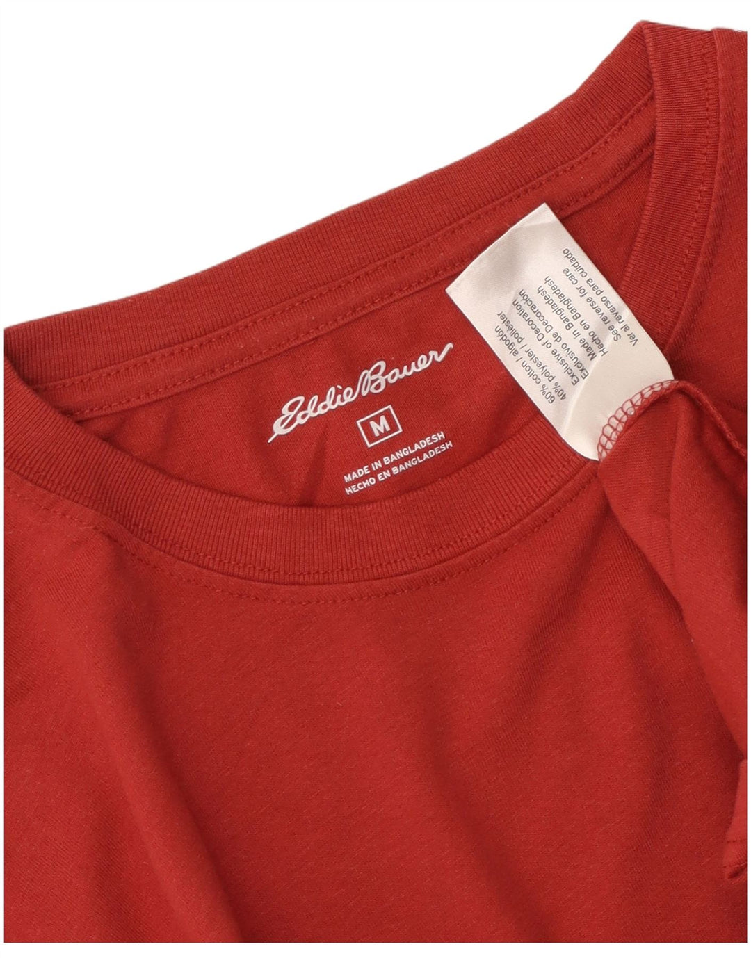 T-shirt męski EDDIE BAUER, bawełniany, średni czerwony