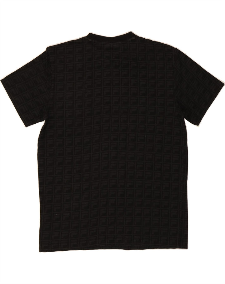 FILA Mens Graphic T-Shirt Top Small Black Cotton Vintage Fila and Second-Hand Fila from Messina Hembry 