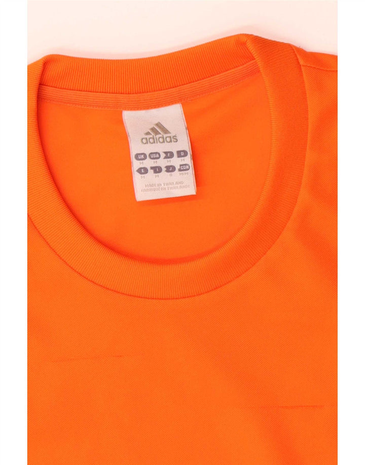 Adidas Męska koszulka Climalite Top, średni pomarańczowy poliester