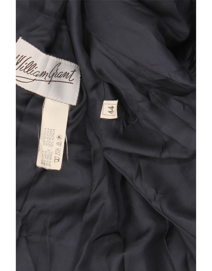 Damska marynarka VINTAGE zapinana na 2 guziki IT 44 Średni granatowy, wełniany kratkę