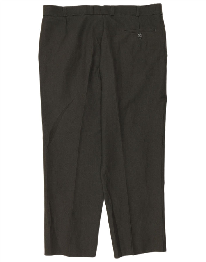 Marks & Spencer Męskie proste spodnie chino W38 L29 Zielony poliester