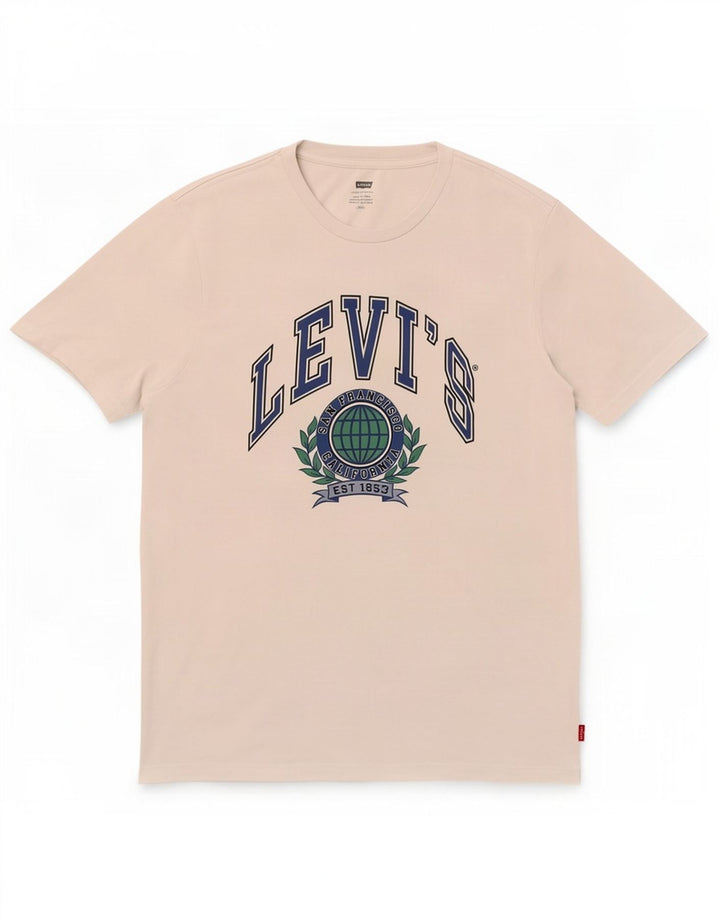 Męski T-shirt z grafiką Levi's, duży, biały, bawełniany