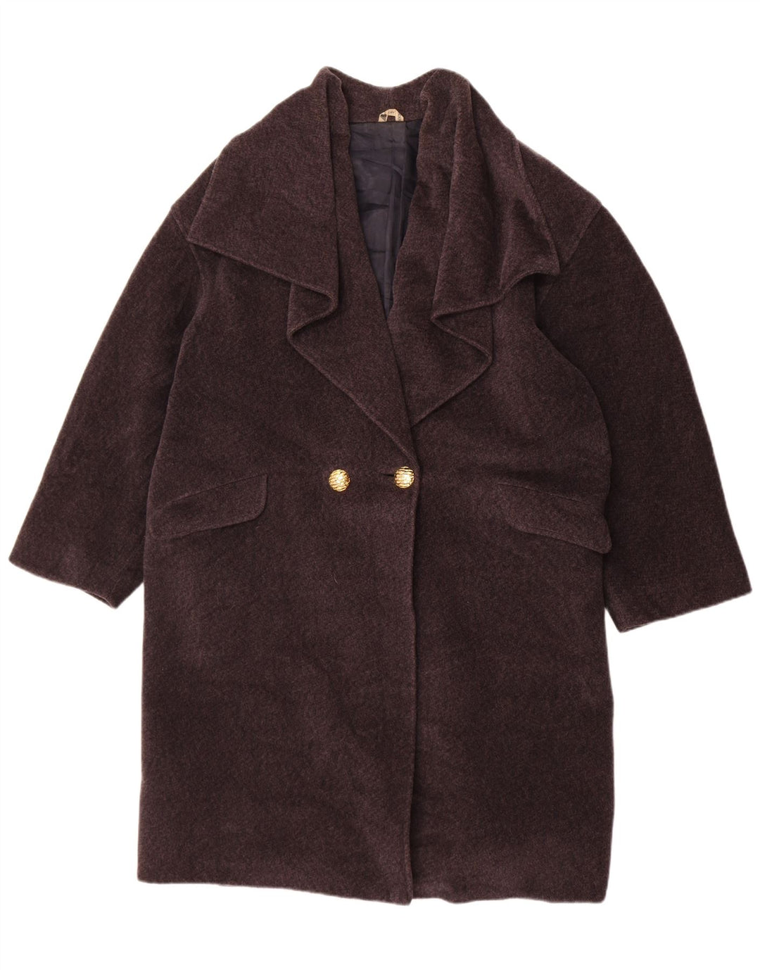 Dwurzędowy płaszcz damski Anna Linder US 12, duży, szary