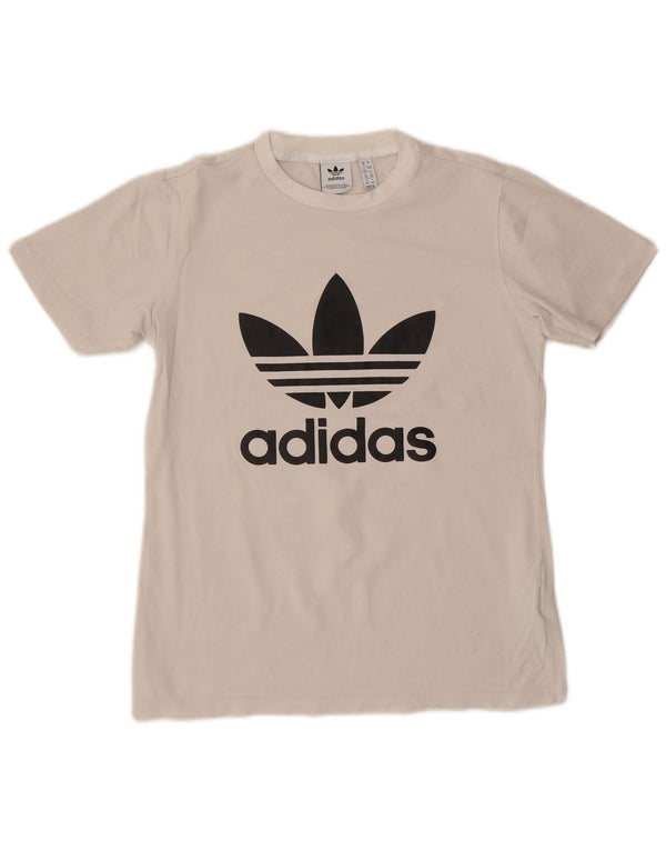 Damska koszulka z grafiką Adidas Top UK 12 Średnia biała bawełna