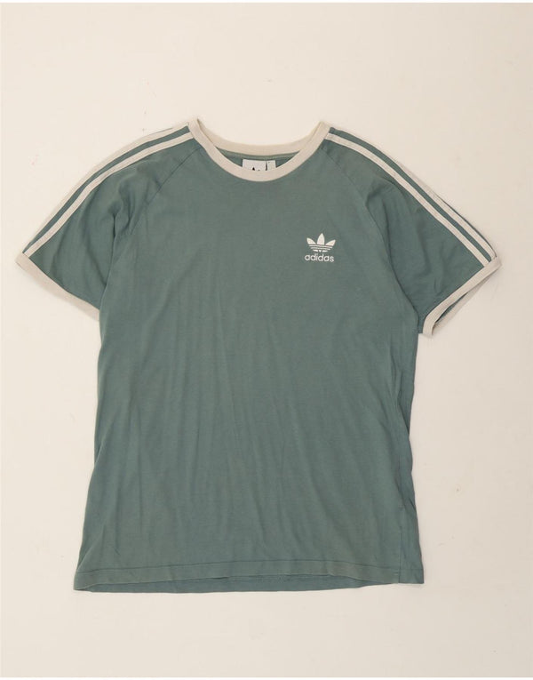 Męska koszulka z krótkim rękawem Adidas, duża, zielona bawełna