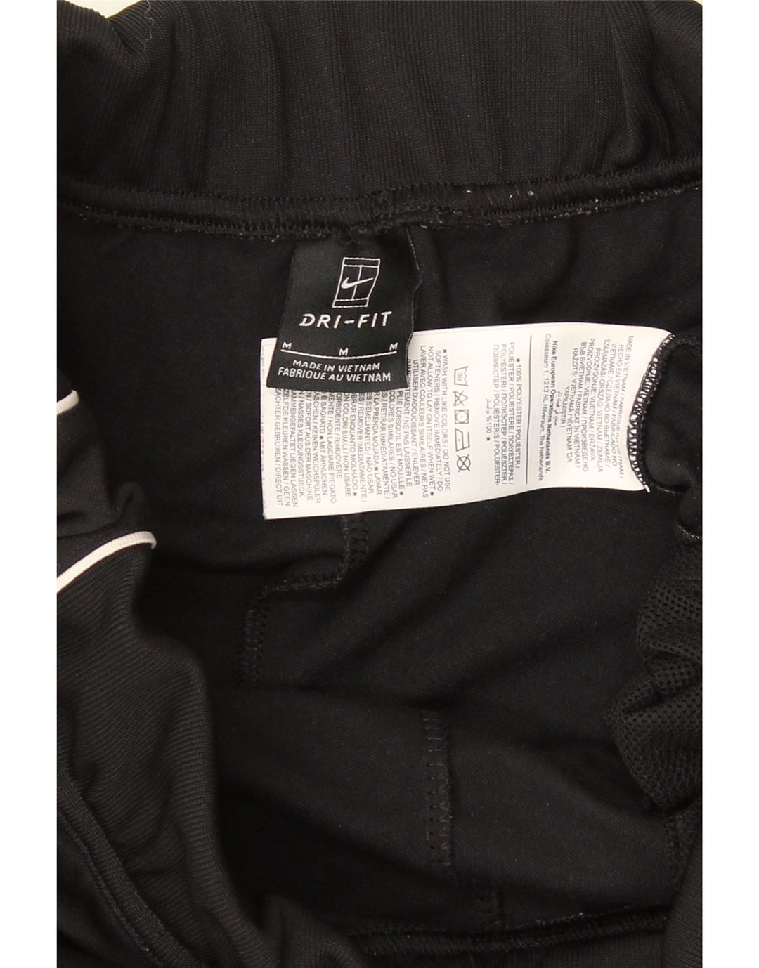 Damskie spodnie dresowe Nike Dri Fit UK 12, średnie czarne paski