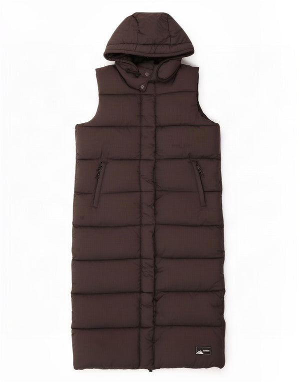 Męska wyściełana kamizelka z długim rękawem Superdry UK 14, średni czarny nylon w kratkę