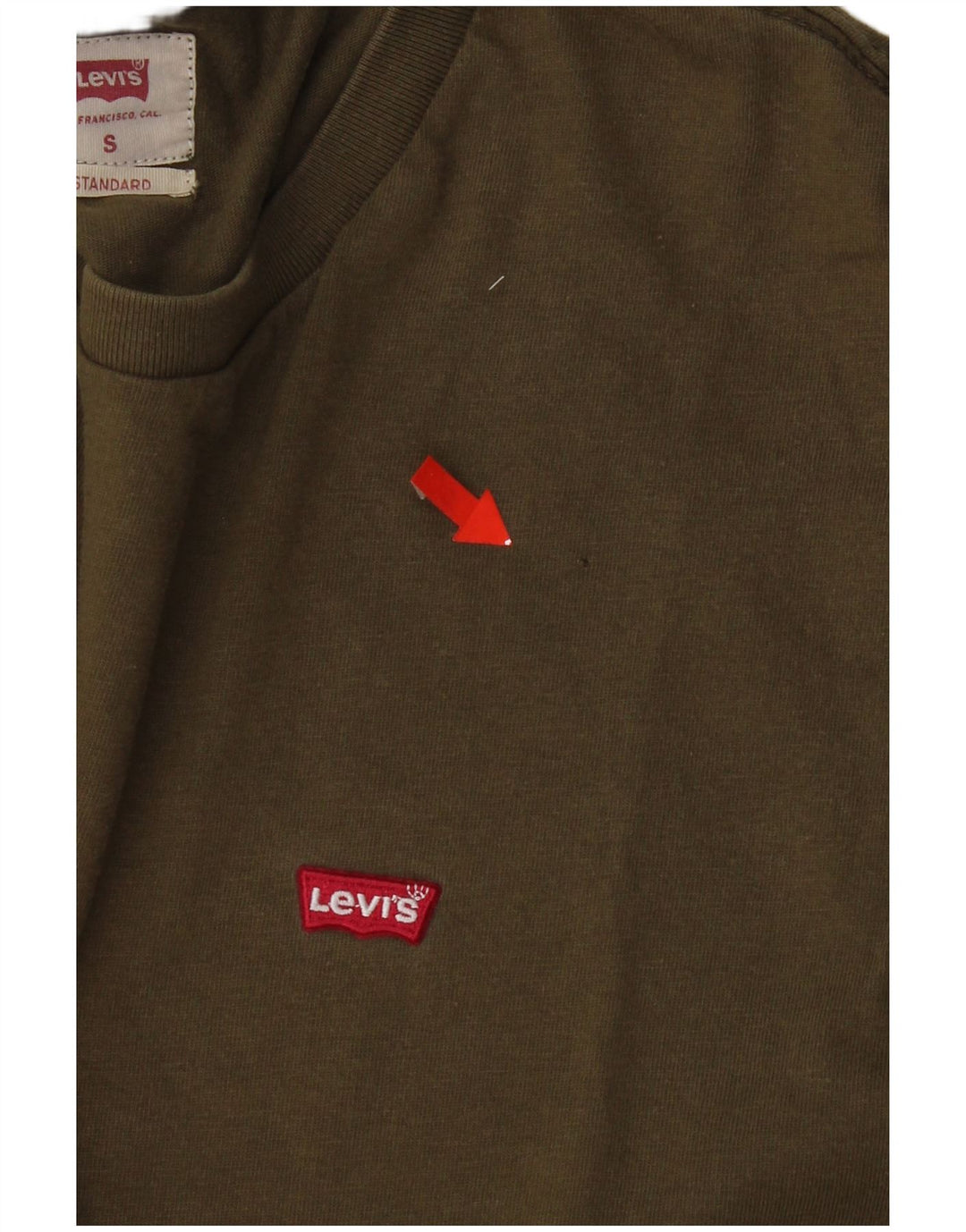 Męski t-shirt Levi's Top, mały, khaki