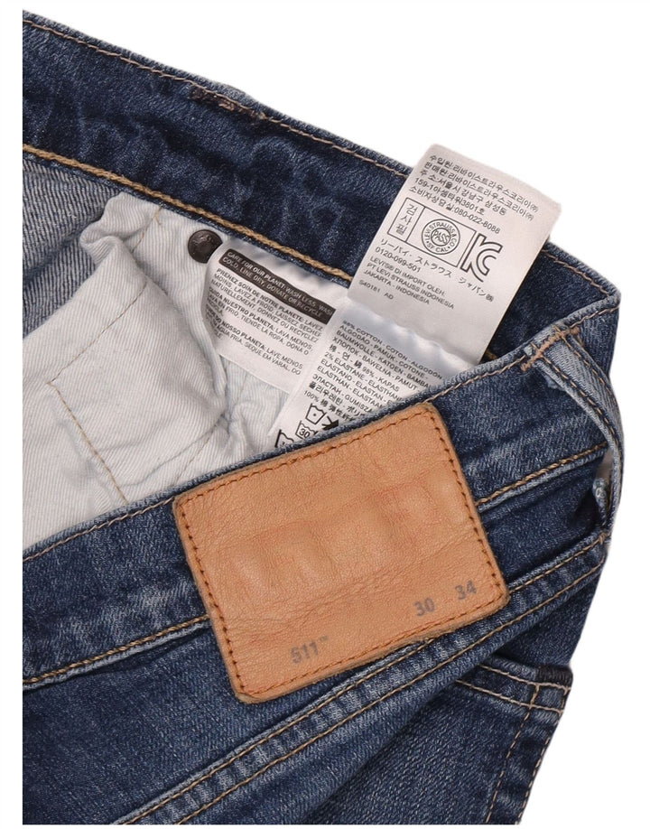 Damskie jeansy Levi's 511 Slim W30 L32 Niebieskie bawełniane