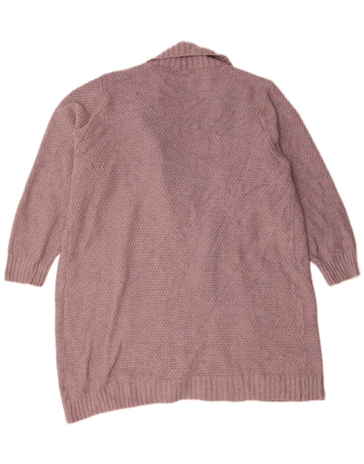 Damski sweter rozpinany z autografem, UK 18 XL, różowy poliester