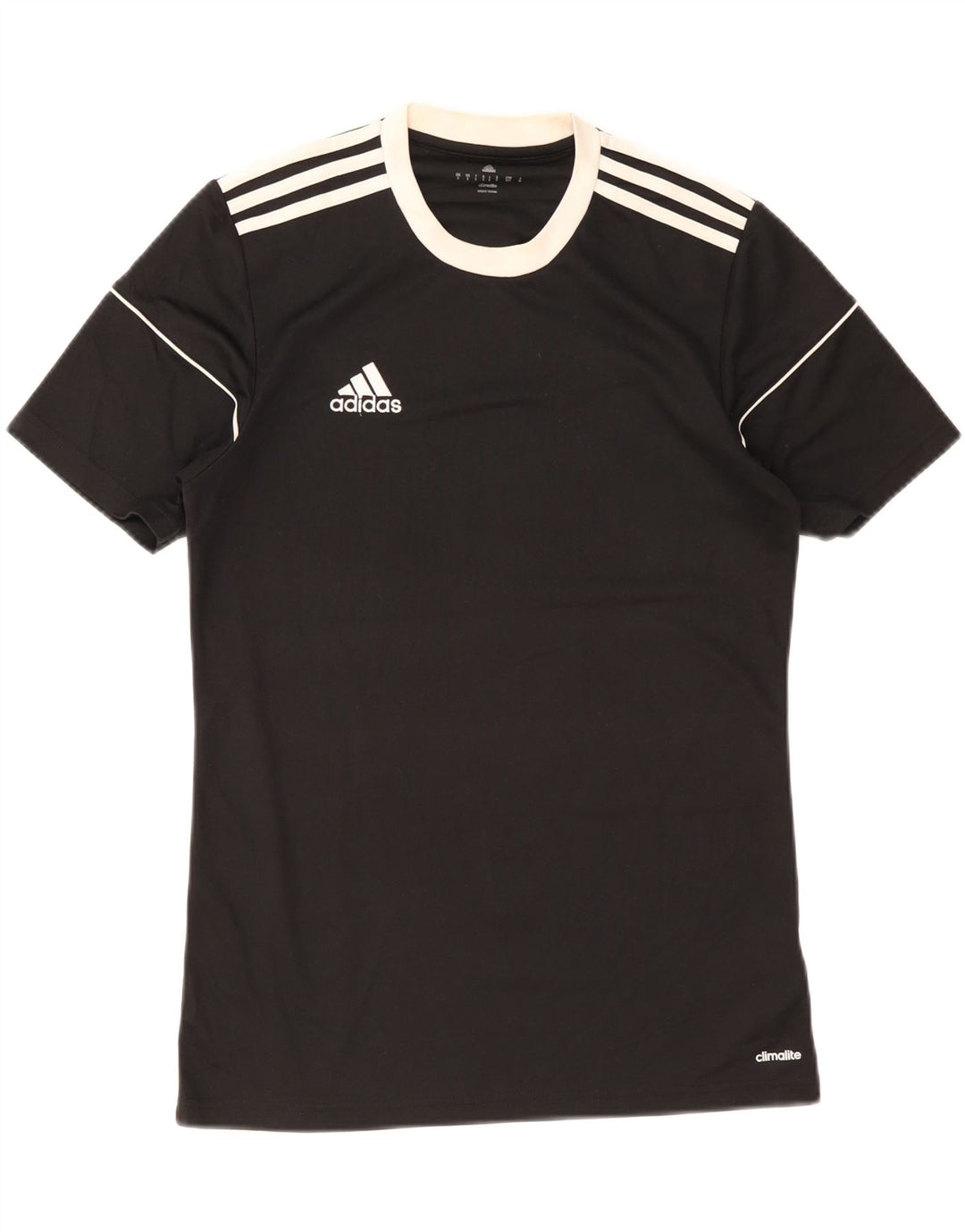 Adidas Męska koszulka Climalite Top, mała, czarna, z blokami kolorów, poliestrowa