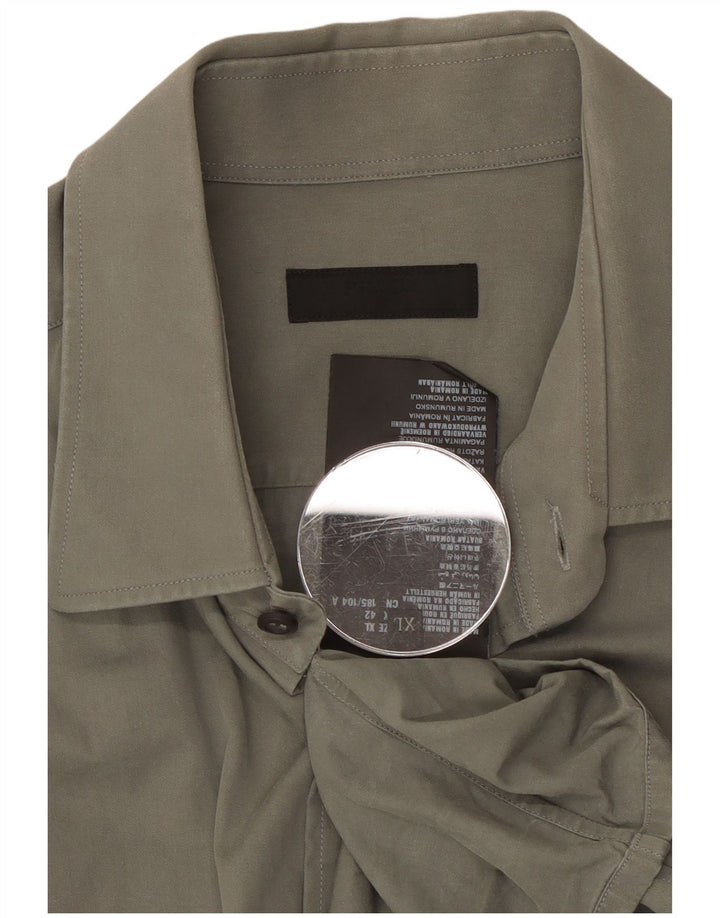 Koszula męska Prada XL, bawełniana khaki