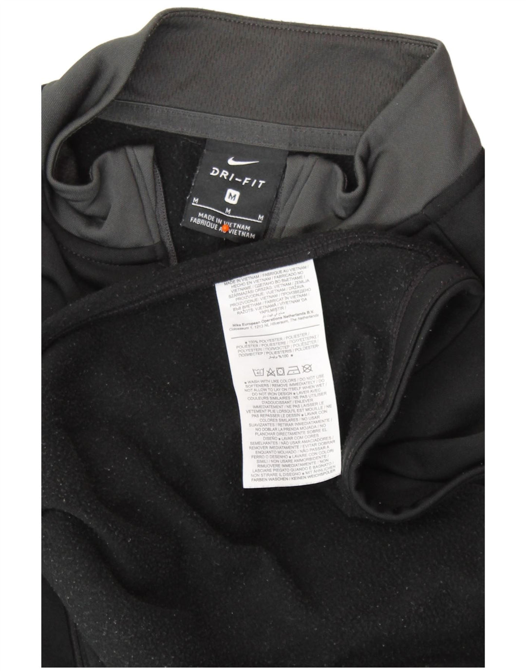 Męski dres NIKE Dri Fit z zamkiem błyskawicznym i zamkiem błyskawicznym w kolorze średniej czerni