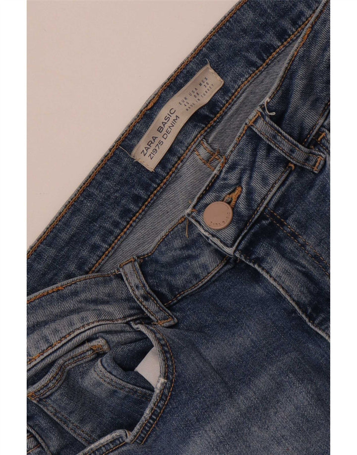 Damskie jeansy rurkowe Zara w trudnej sytuacji EU 40 Medium W30 L27 Niebieskie