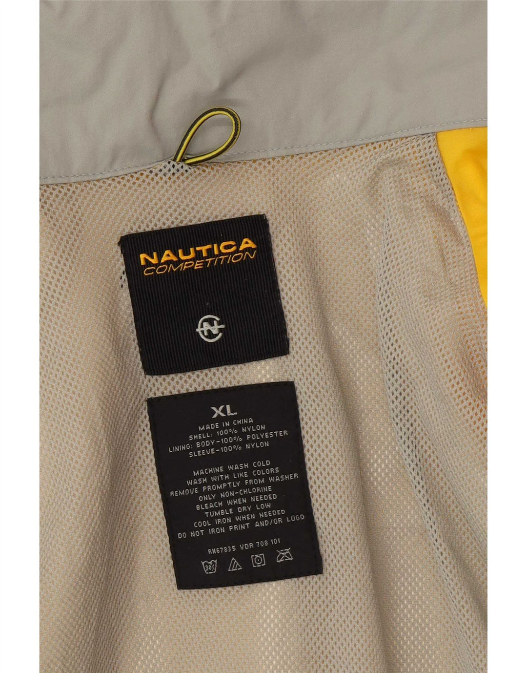 Męska kurtka przeciwdeszczowa Nautica UK 42 XL, żółty nylon