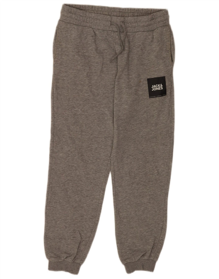 Męskie spodnie dresowe Jack & Jones Joggersy Średnioszare, bawełniane w cętki