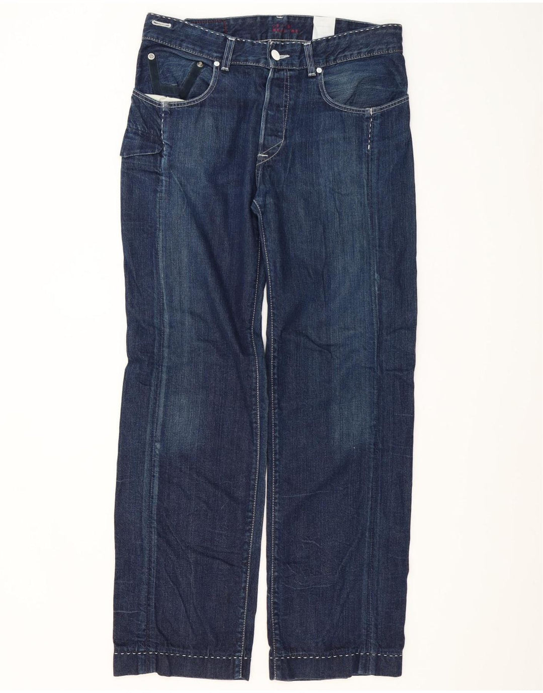 Męskie proste dżinsy Levi's W34 L34 Granatowa bawełna