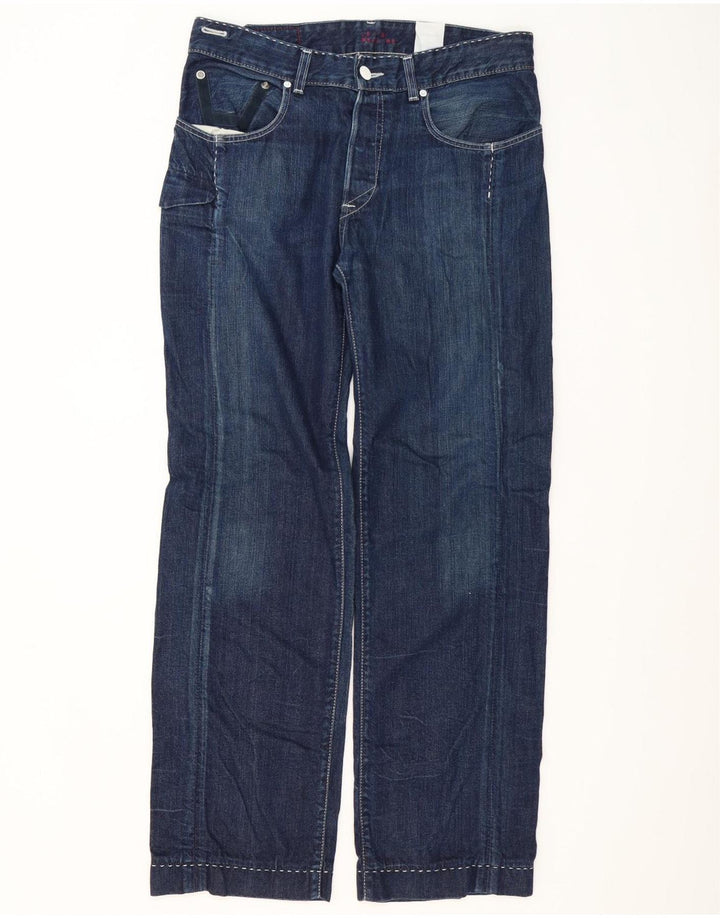 Męskie proste dżinsy Levi's W34 L34 Granatowa bawełna