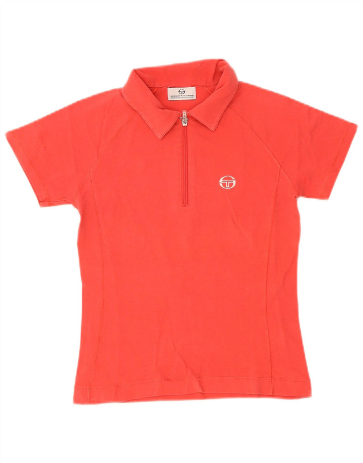 Damska koszulka polo Sergio Tacchini UK 12, średnia czerwona bawełna