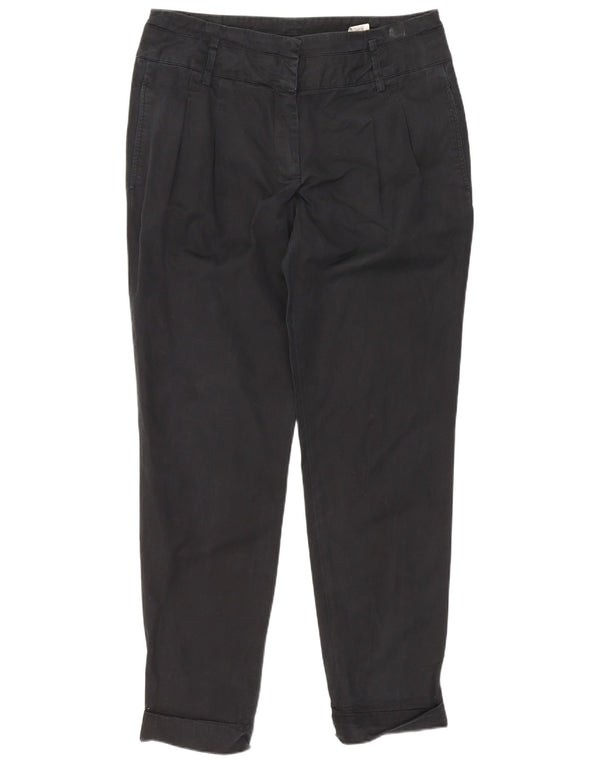 Damskie zwężane spodnie chino Zara, średnie W28 L27, czarna bawełna