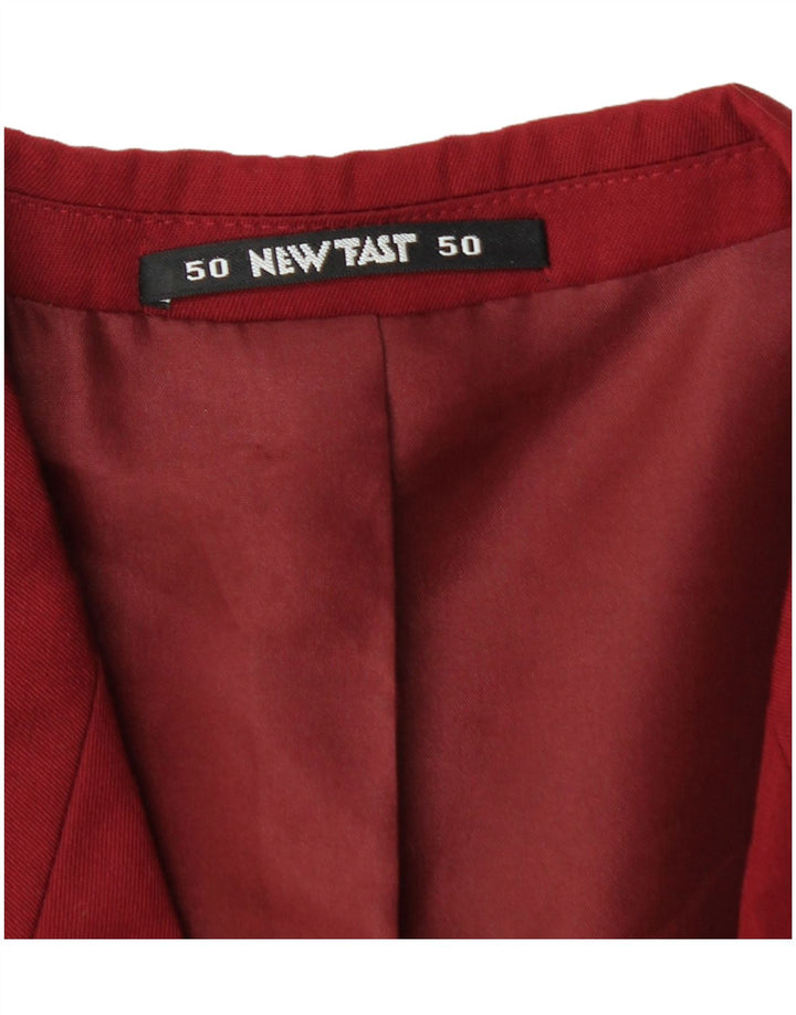 NOWA Męska marynarka dwurzędowa FAST EU 50, duża, bordowa