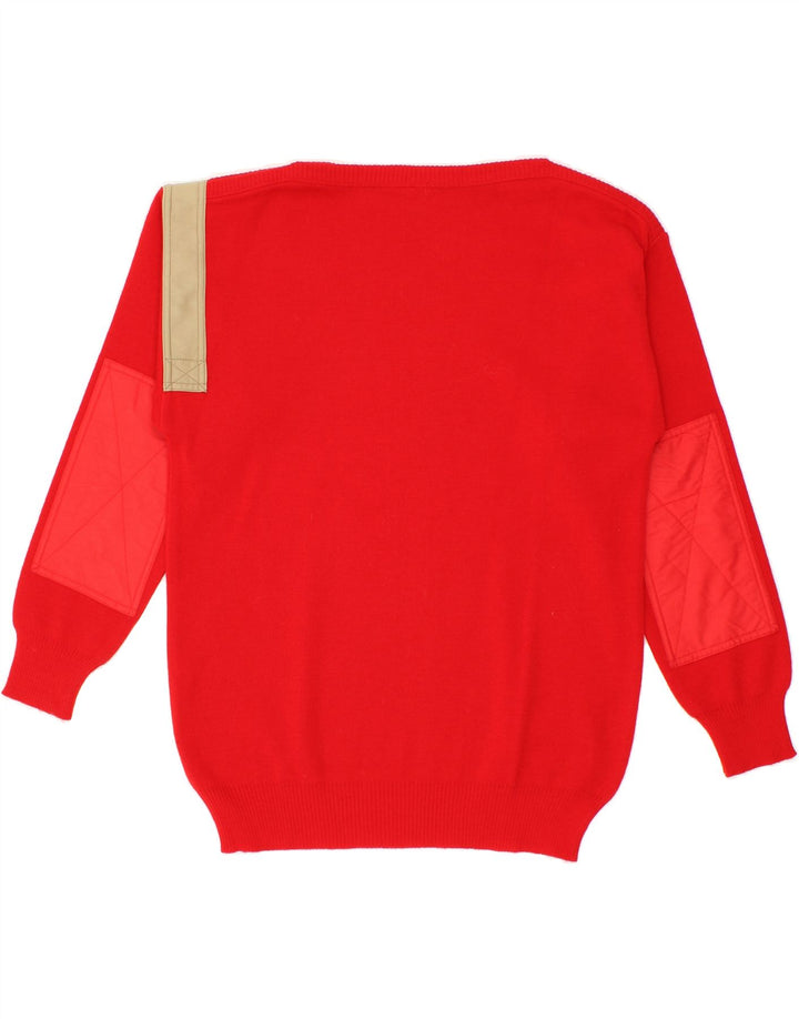 MARINA YACHTING Womens Boat Neck Jumper Sweater EU 38 Medium Red Vintage Marina Yachting and Second-Hand Marina Yachting from Messina Hembry 