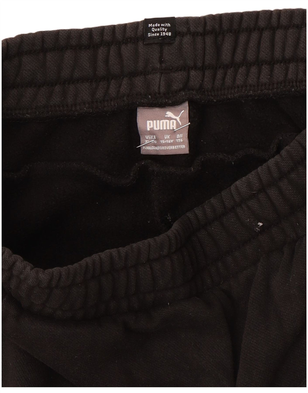 Chłopięce spodnie dresowe Puma Joggers 15-16 lat, czarne, z blokami kolorów