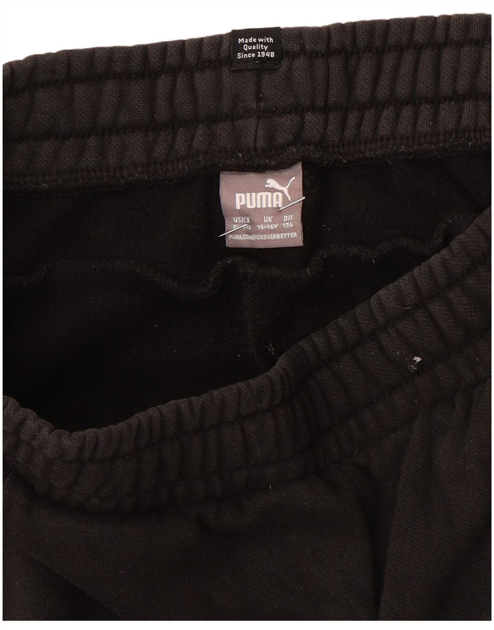 Chłopięce spodnie dresowe Puma Joggers 15-16 lat, czarne, z blokami kolorów